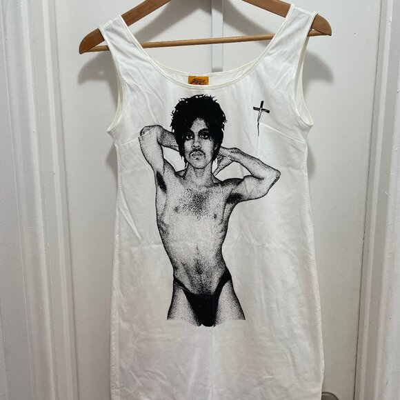 Prince Leopard and Lace custom 80s mini tank dress M - Picture 1 of 4